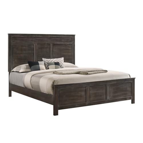 New Classic Furniture Andover Solid Wood California King Bed, Nutmeg