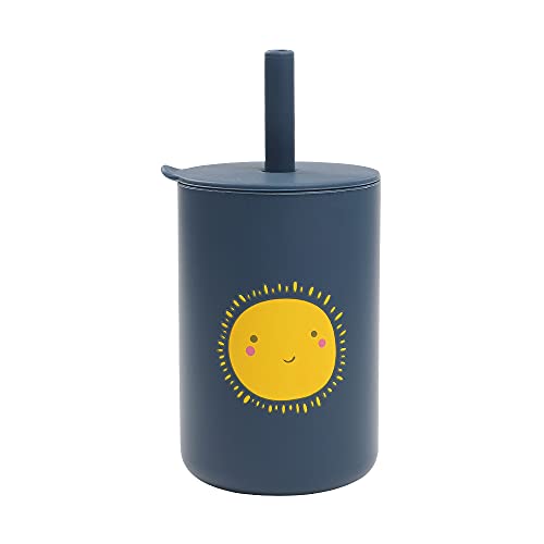 Amaizngm Silicone Toddler Mini Training Cup,Baby Small Straw Cup For Boy And Girl,Bpa-Free,Unbreakable, 6+ Months Sippy Cup (Sun) #TOP3