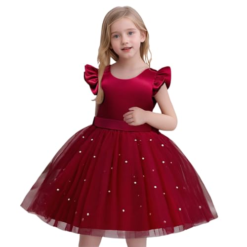 Vestido de fiesta de niñas exclusivo con sutil lazo trasero