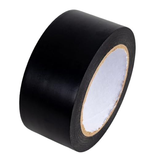 GTSE Cinta para marcar suelos, 50 mm x 33 m, negro – para pistas de baile, gimnasios - 1 Rollo