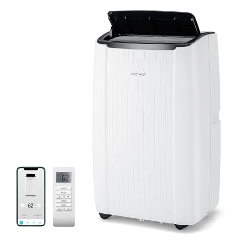 COSTWAY 14000 BTU mobile Klimaanlage mit Abluftschlauch, 4-in-1 Klimagerät mit Heizung, Lüfter & Entfeuchter, 24H Timer, Schlafmodus, Fernbedienung...