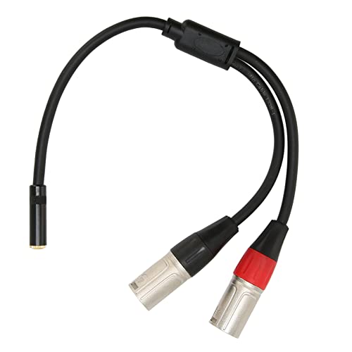 Cable de audio profesional XLR macho doble a 3.5mm hembra miniatura 3