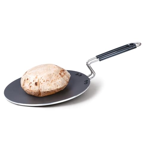 Image of Signoraware Perfecto 3 Coating Non Stick Concave Tawa | Gas & Induction Compatible | Prevent Sticking & Burning | Ideal for Making Roti, Dosa, Paratha, Pancake & Toasting Sandwiches (25cm | Steel)