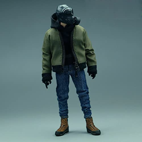 1/12 Scale Trendy Jacket Blue Jeans Boots Shoes Model Clothes for 6