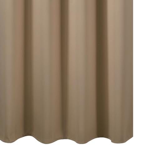 Image of LEMOMO Blackout Curtains 66 x 54 Inch Long Natural Curtains Set of 2 Panels Room Darkening Curtains for Bedroom and Living Room