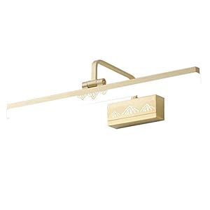 Badezimmerleuchten Kupfer Led-Spiegelleuchte Wohnzimmerschrankleuchten Badezimmerbeleuchtung Make-Up-Beleuchtung Warmes Licht 4000K Energiesparend (Farbe: Gold, Größe: 45 cm / 9 W) Dsb