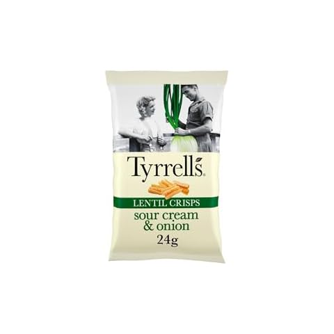 Tyrrells Lentil Sour Cream & Onion Crisps Cover