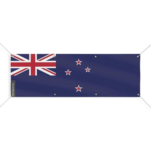Drapeau de la Nouvelle-Zélande grand format 190x570cm 8 oeillets pavillon extérieur