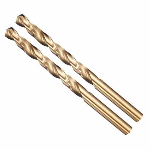CoCud Drill Bit 5/16 Cutting Diameter (7.938mm) 4241 HSS Jobber Bits Black and Gold 118 Cutting Angle Versatile - (Applications: for Drilling Plastic Wood Soft Thin Metal) 2-Pieces