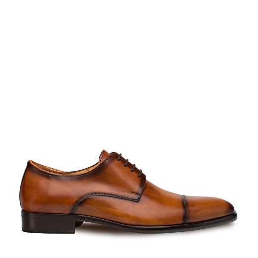 Mezlan Republic - Mens Luxury Dress Shoes - European Calfskin with Hand Finishes - Handcrafted in Spain - Medium Width, Tan, 12