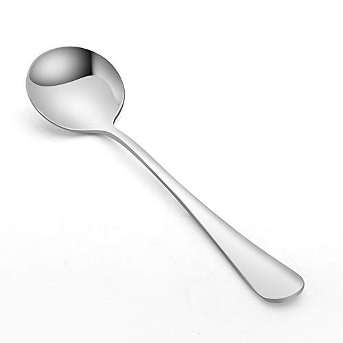 10-Piece Round Stainless Steel Spoons