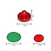 1 Set Mini Air Hockey Pushers and Air Hockey Pucks Great Goal Handles Pushers Goal Handles Paddles Replacement Accessories for Game Tables 60 MM, Red(2 Strikers, 4 Pucks)