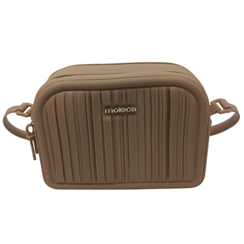 Moleca, Bolsa Moleca Feminina PVC com Alça Transversal (Nude)