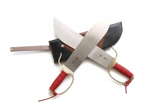Wing Chun Bart Cham Dao(Stainless steel blade,Leather Scabbard) C...