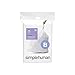SIMPLEHUMAN Set Basura (B) 6 L, Blanco — Código B, 1 paquete de 30 | 30 Bolsas