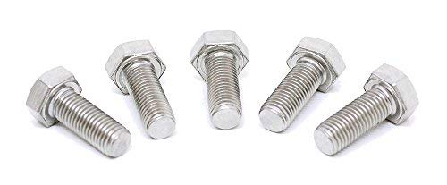 Image of (5pcs) BelMetric M8X1.0X20 A2-70 Stainlesss Steel Metric Fine Threaded Hex Tap Bolts DIN 961 for Automobiles, Motorcycles and Watercraft BR8X1.0X20SS