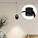 Bloepum 3 Pack Ceiling Hooks for Ceiling Hanging Lights, Pendant Light Hook for Ceiling Lamp, Ceiling Hooks, DIY Lamp Easy Install Easy to Use Black
