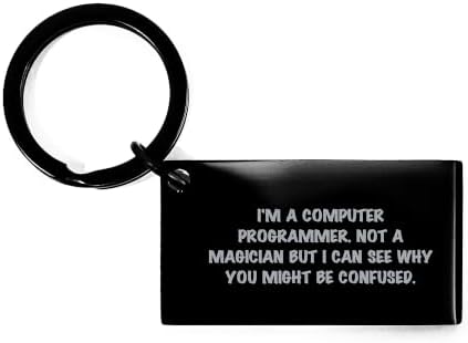 Funny Computer Programmer Keychain, Gifts from Men to Friends, Inspirational Quote 'I'm A Computer Programmer' image 4