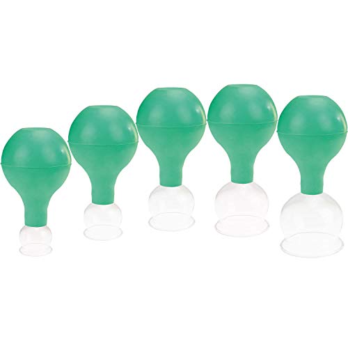 Pulox Lot de 5 ventouses en verre Vert