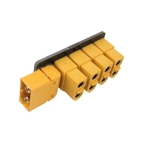 RichVibe Placa de distribución de energía XT60 para drones, robots y modelos, 53 x 33 x 20 mm, PCB de alta corriente con conectores chapados en oro, ligero para diseño ignífugo
