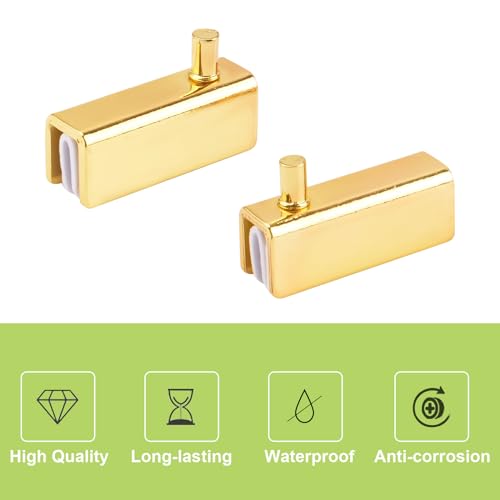 UFURMATE Glass Door Hinge, 8Pcs Frameless Glass Door Pivot Hinges Clamp Adjustable Cabinet Pivot Hinge Clip Replacement Kit - Image 3