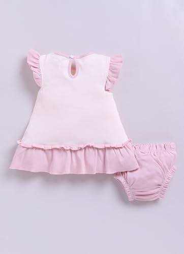 Image of Smart Baby Cotton Frock Set for Baby Girl - Stylish Soft Dress Girl in Ship Print & Frill Collar | Pack of 1
