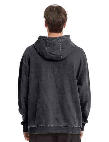 FAIABLE Mens Womens Acid Wash Hoodie Unisex Oversized Vintage Cotton Hoodies Heavyweight Terry Sweatshirts for Men 20254