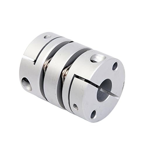 Rigid coupling,Stainless steel rigid coupling 1pcs Flexible Double Diaphragm Shaft Coupler D44L50 Coupling for Stepper Motor Encoder Ballscrew(17X17)