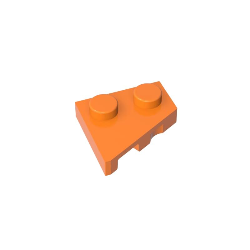 XYEIUGO 24307 Circular Plate Wedge Plate 2x2 Right, Orange, 50 PCS โ image 1