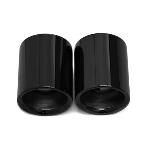 に適合する マツダ に適合する CX-5 CX 5 CX5 CX4 CX3 KF 2013-2022 用 厚いテールパイプ アップグレード ステンレススチール サイレンサー テールパイプ 排気システム 車用マフラーカッター(ブラック 2本)