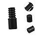 KOCKSHION 10pcs Threaded Handle Tips Kit Replacement for Broom Pole Mop Handle Dry Cleaning Tool Accessories Black Plastic Thread