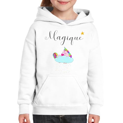 Sweat à capuche enfant chaud licorne résistant pour l'école