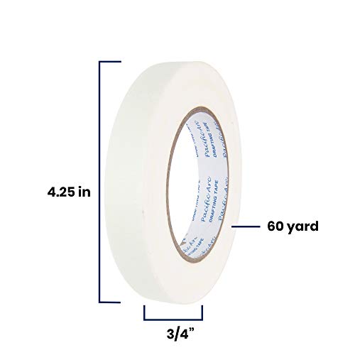 Pacific Arc 075-60 Drafting Tape, 3/4 Inch X 60 Yd. Roll. Multiple Uses And Surfaces. Easy Removal thumb #3