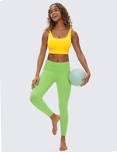 CRZ YOGA Butterluxe Womens U Back Sports Bra - Scoop Neck Padded Low Impact Yoga Bra Workout Crop Top with Built in Bra - Image 5