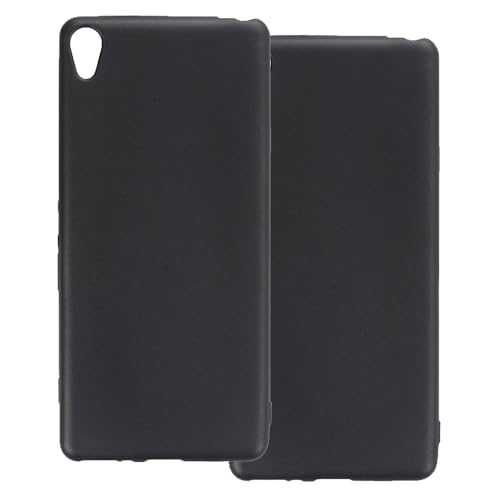 UOGNADGD 2-Pack TPU Case Compatible with Sony Xperia XA F3111 Phone Cover - Shockproof Flexible Protective Accessories with Precise Cutouts (Black)