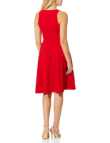 Image of Dress the Population Women's Catalina Solid Sleeveless Fit & Flare Midi Dress