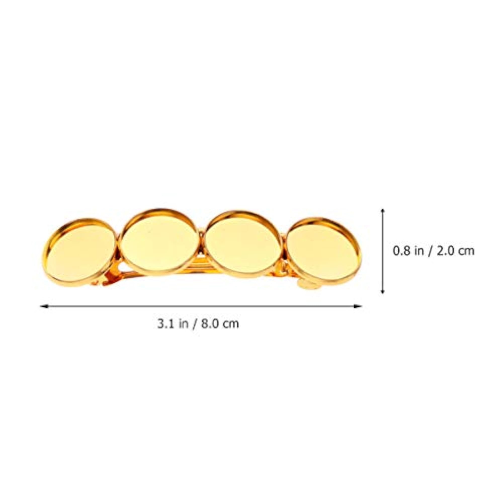 10pc Sparkly Round Metal Hair Clips Set