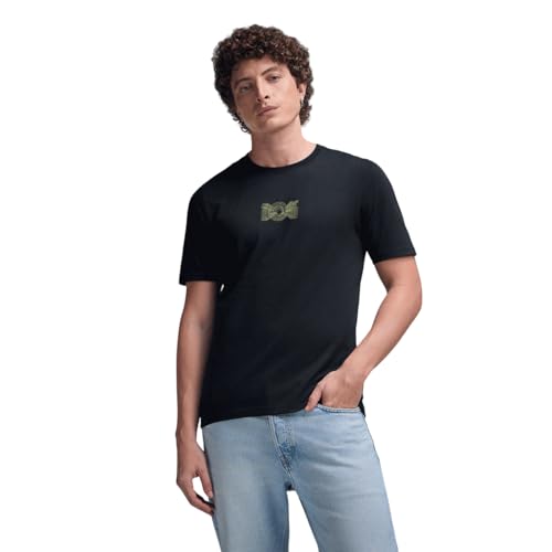 Image of Men's Cotton-Polyester Crew Neck Half Sleeve Relaxed Fit Tee | Workout-from-Home Casual Sports T-Shirt for Travel, Cafes, Walks & Lounge (XM1005)