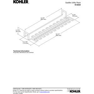 Estante útil acero inoxidable para fregadero Kohler miniatura 3