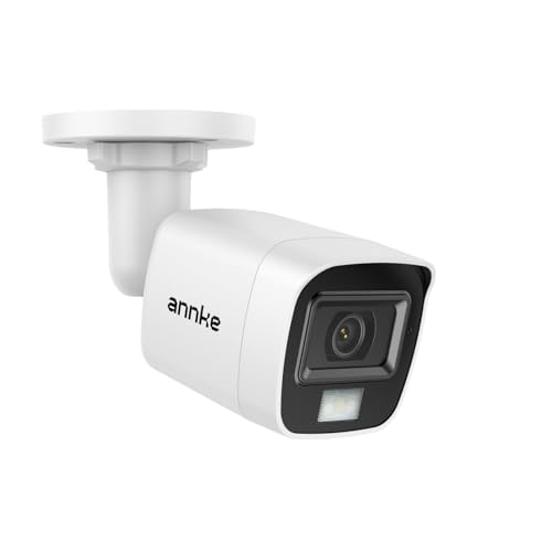ANNKE Telecamera di sicurezza 3K con cavo, Smart Dual Light TVI aggiunta telecamere CCTV per esterni con microfono integrato e visione notturna a colori, IP67 Bullet Camera per la sorveglianza
