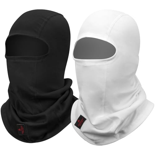 Image of FR Face Mask for Men - Fire Resistant Balaclava Welding Head Cover, 100% Cotton Full Face Hood & Neck Protector