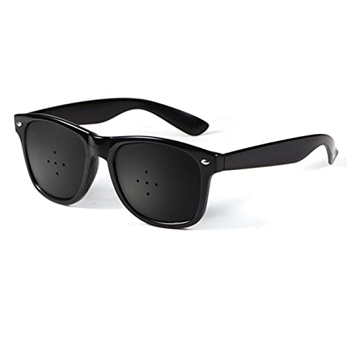 Suneast Eye Exercise Pinhole Glasses, Vision Care Eyesight Improve Glasses Unisex Anti-fatigue Eyewear for Eyesight Training Strengthening - Black - Style 4