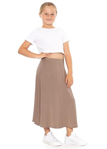 Image of STRETCH IS COMFORT Girls Skirts Flowy A Line Knee Length and Ankle Length | Elastic Waist, Kids School Skirt, Girls Maxi Skirt, Black Skirt For Girls, Faldas Para Ninas, Girls Long Skirt, Long skirts
