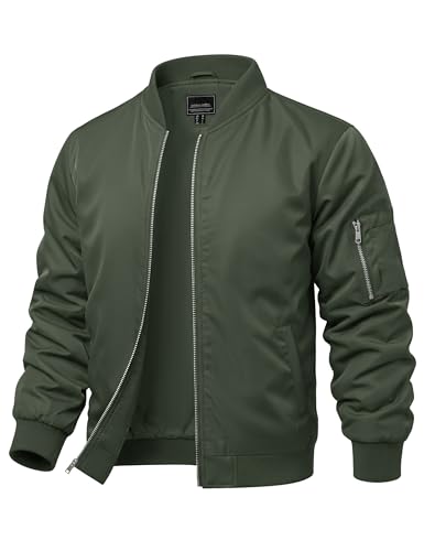 CRYSULLY Mens Lightweight Jacket Casual Windbreaker Zip Up Coat