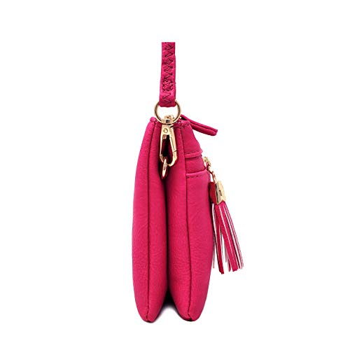 Image of Solene Women's Lightweight Multi Compartment Wristlet Clutch Wallet Crossbody Bag