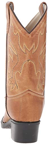 Old West Kids Boots Unisex-Child J Toe Leather Embroidered Western Boots, Tan Canyon (Little Kid), 2.5 US3