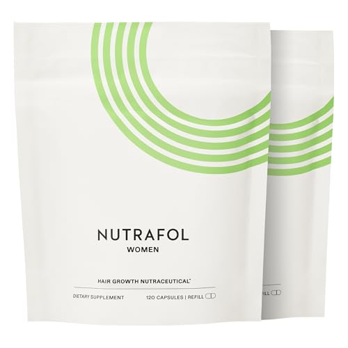 Nutrafol Women's Hair Growth Supplements, Ages 18-44, Clinically Proven for Visibly Thicker and Stronger Hair in 3-6 Months, Dermatologist Recommended - 2 Month Supply, 2 Refill Pouches