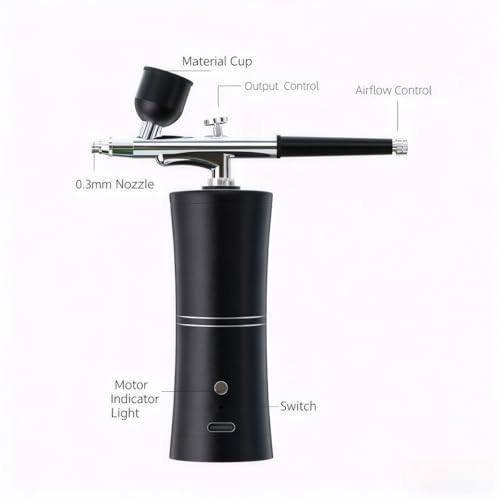 Aérographe portable haute pression 48 PSI avec buse fine de 0,35 mm - 6