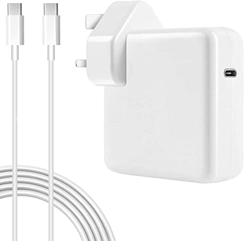 Pritzker 96W USB-C Fast Charger Replacement Type C Power Adapter for MacBook Pro 16/15/14/13 Air 12 - Includes USB-C to C Cable (6.57ft/2m) - Laptops Tabs & Smartphones Thunderbolt Charger