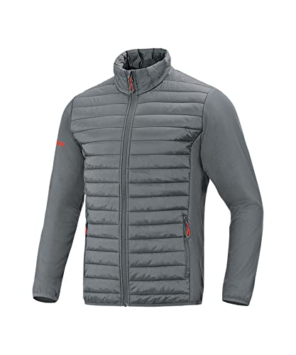 JAKO Herren Hybridjacke Premium, Steingrau, XL